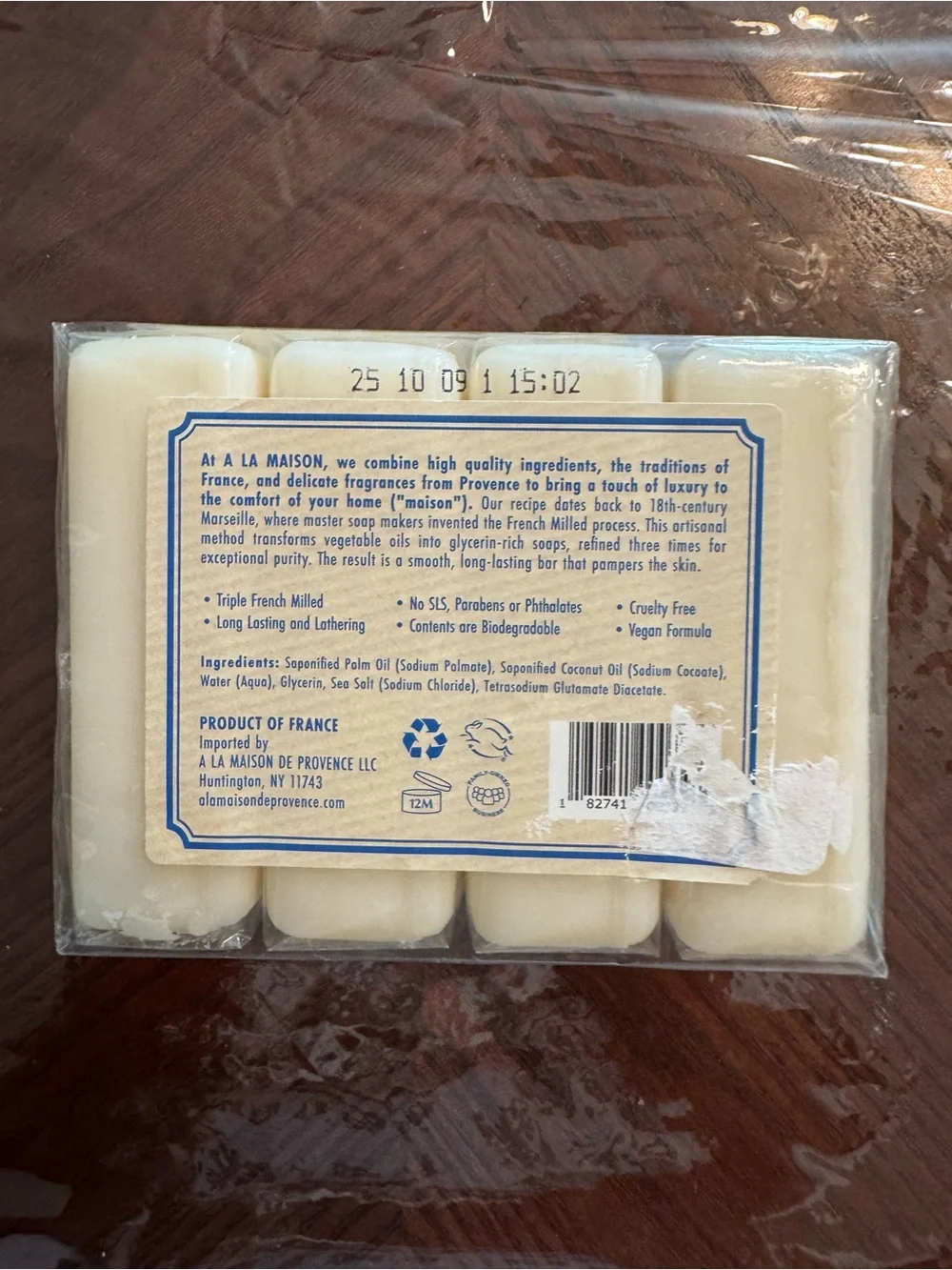 A La Maison Hypoallergenic Unscented Bar Soap - Cream (4 Pack)